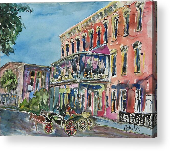 Helen Lee Acrylic Print featuring the painting The Springer Opera House by Helen Lee