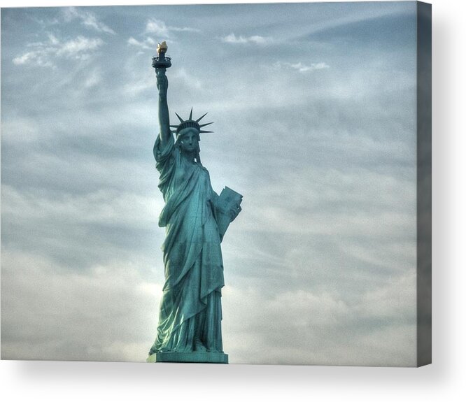 Status Of Liberty Acrylic Print featuring the photograph The Statue of Liberty - Liberty Island - Manhattan - New York by Bruce Friedman