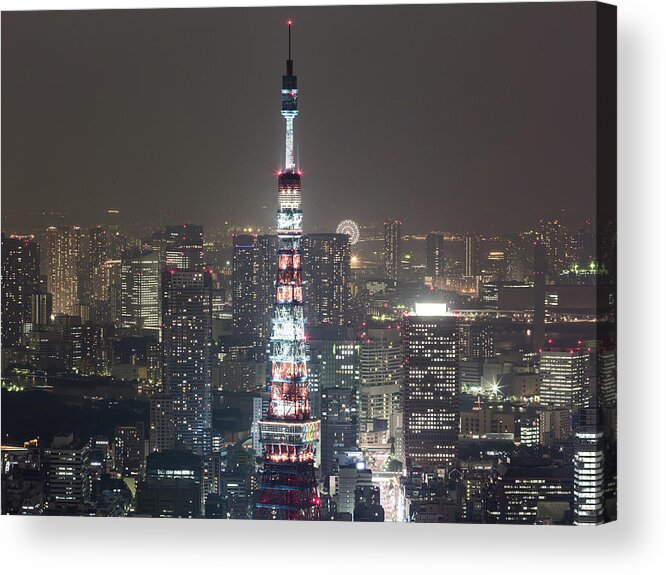 Tokyo Tower Acrylic Print featuring the photograph Tokyo Tower At Night by @ Didier Marti