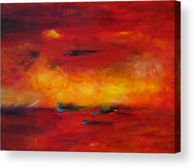 Large Acrylic Print featuring the painting Too Enthralled by Soraya Silvestri