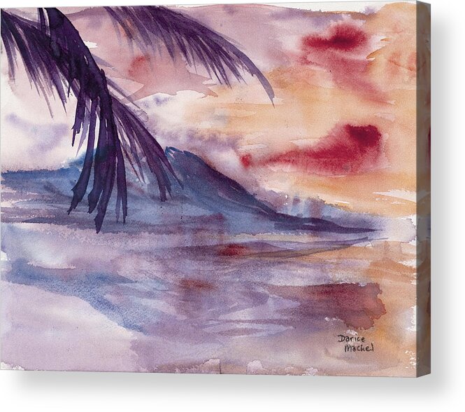 Abstract Acrylic Print featuring the painting Topical Mood by Darice Machel McGuire