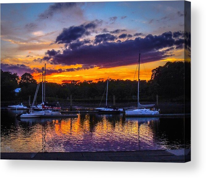 Sunset Acrylic Print featuring the photograph Tranquil Waters by Glenn Feron