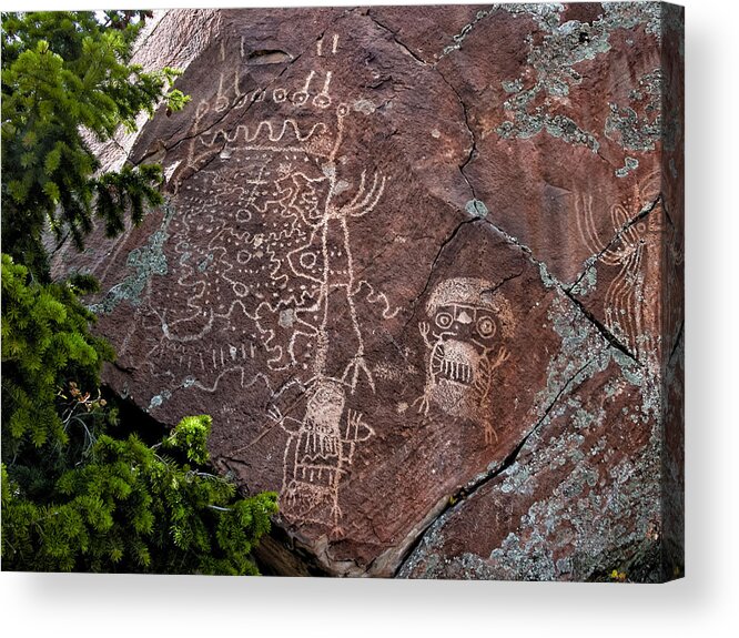 Petroglyphs Acrylic Print featuring the photograph Transmorphing by Kathleen Bishop
