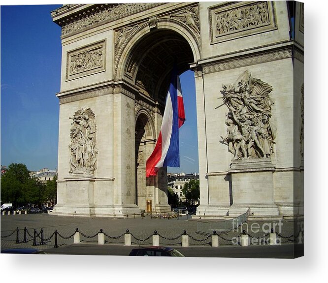  Arc De Triomphe Acrylic Print featuring the photograph Tribute by Valerie Shaffer