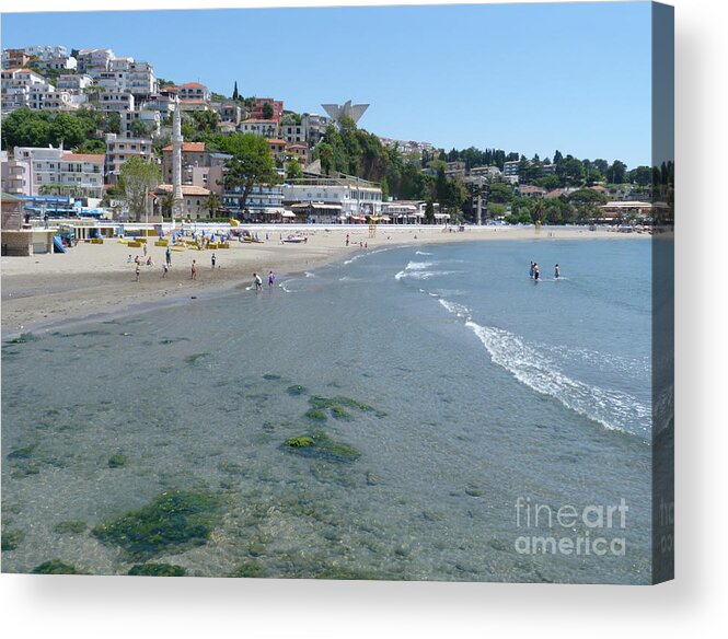 Ulcinj Acrylic Print featuring the photograph Ulcinj Beach - Montenegro by Phil Banks