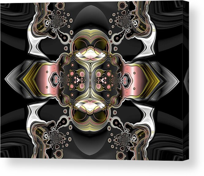 Digital Acrylic Print featuring the digital art Uncertain committments by Claude McCoy