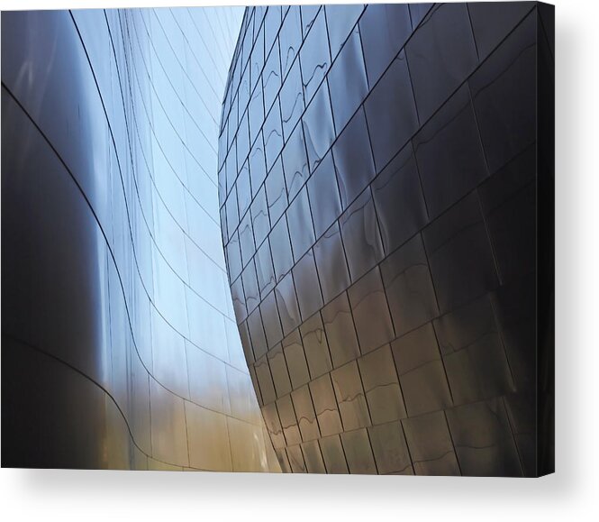 Abstract Acrylic Print featuring the photograph Undulating Steel by Rona Black
