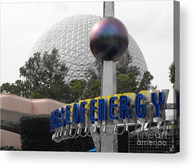Epcot Acrylic Print featuring the photograph Universe Of Energy At Epcot by Erick Schmidt