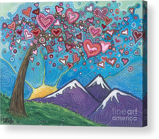 Valentine Acrylic Print featuring the painting Valentine Wishes by Tanielle Childers