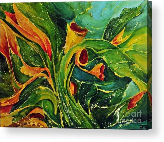 Acrylic Acrylic Print featuring the painting VARIATION no.2 by Teresa Wegrzyn