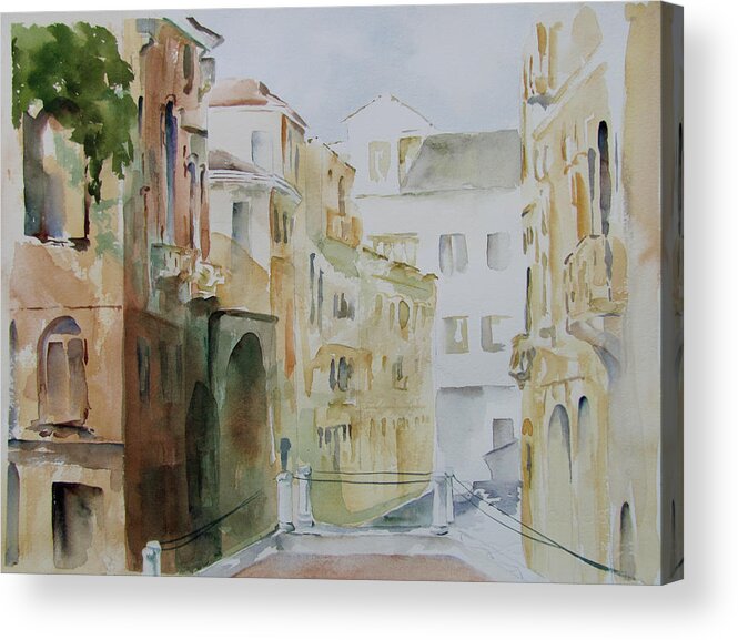 Venice Acrylic Print featuring the painting Venice Walls by Amanda Amend