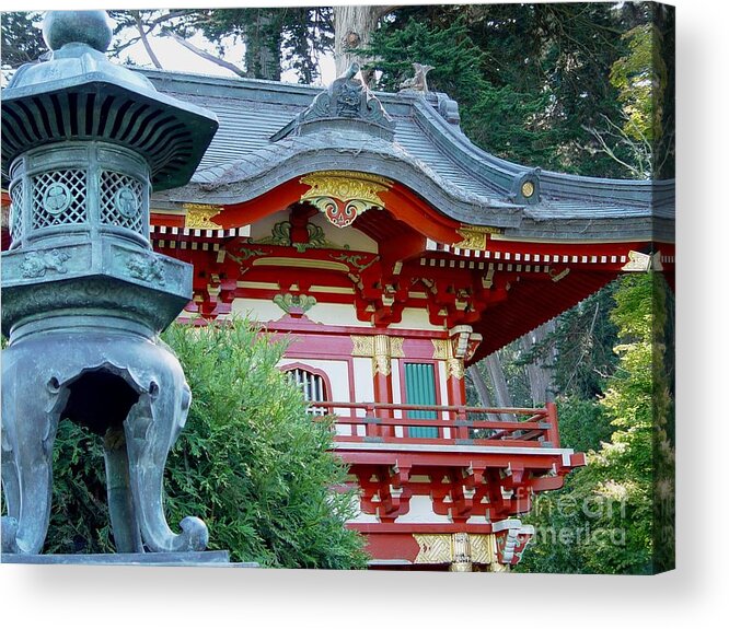 Japanese Tea Garden Acrylic Print featuring the photograph Visions of Japan by Nancy Bradley