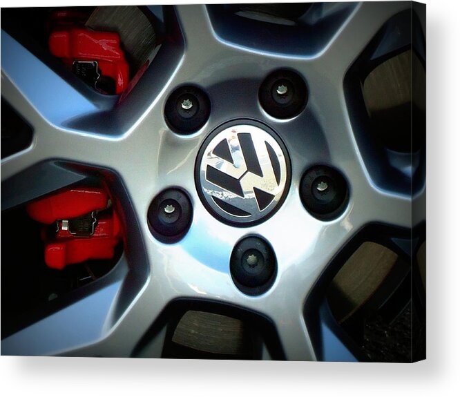 Skompski Acrylic Print featuring the photograph VW GTI Wheel by Joseph Skompski