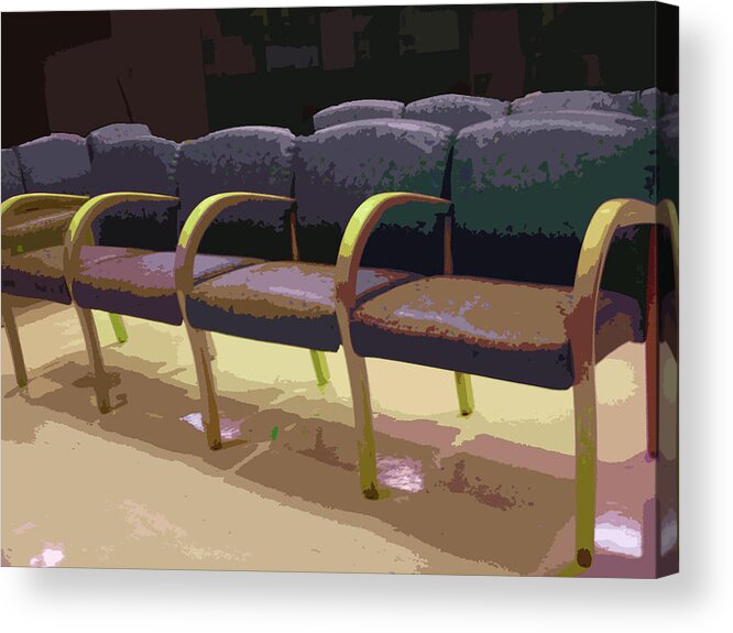 Chairs Acrylic Print featuring the photograph Waiting Room by Jessica Levant