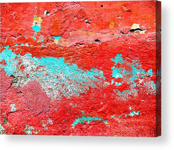 Texture Acrylic Print featuring the digital art Wall Abstract 75 by Maria Huntley