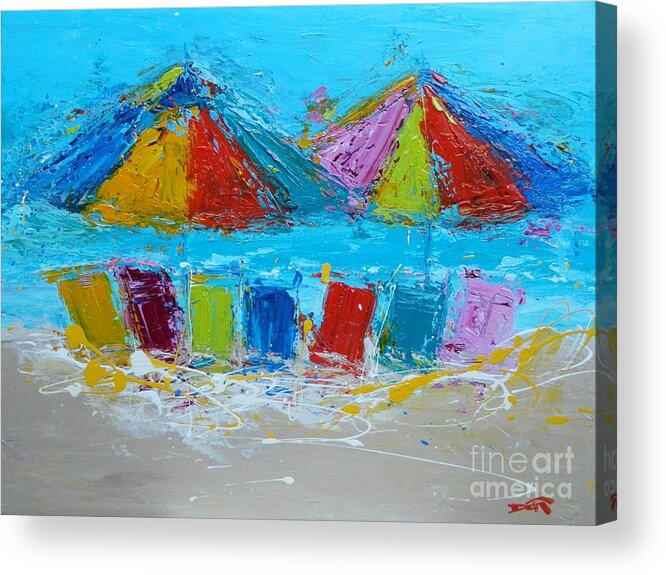 Beach Acrylic Print featuring the painting Weekend Plans by Dan Campbell