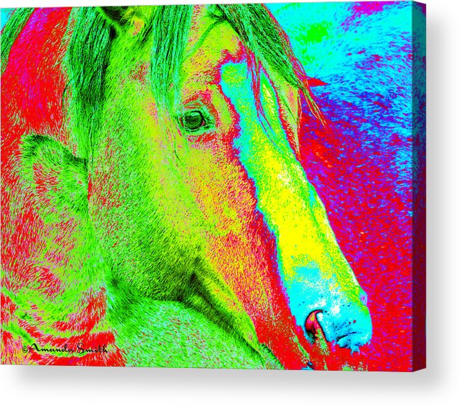 Retro Acrylic Print featuring the photograph Up Close and Electrified by Amanda Smith