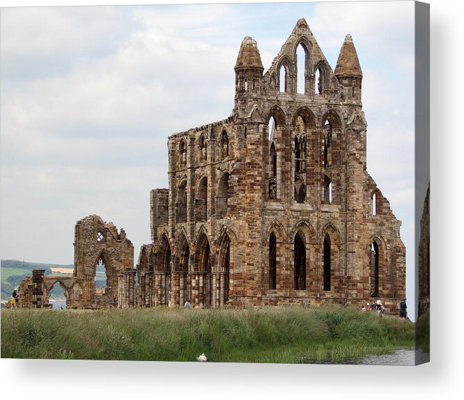 Whitby Acrylic Print featuring the photograph Whitby Abbey by Sue Leonard