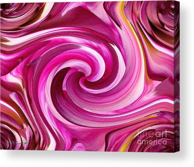 Dahlia Acrylic Print featuring the painting Who Dun It Twirls by J McCombie