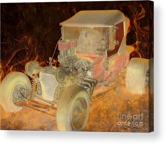 Car Acrylic Print featuring the digital art Wicked Ride by Chris Thomas