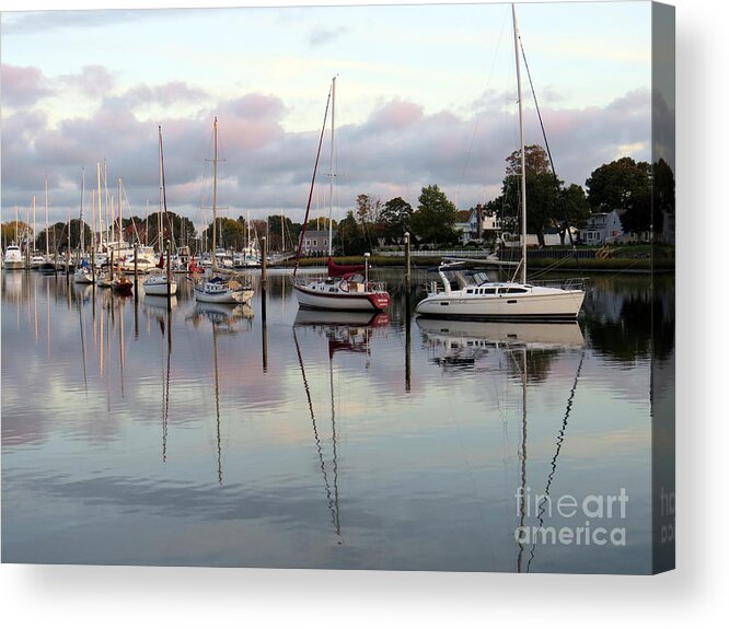 Wickford Acrylic Print featuring the photograph Wickford Evening III by Lili Feinstein