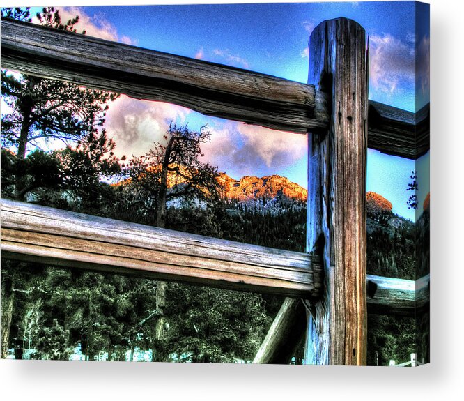 Twin Sisters Acrylic Print featuring the photograph Window to Twin Sisters by Craig Burgwardt