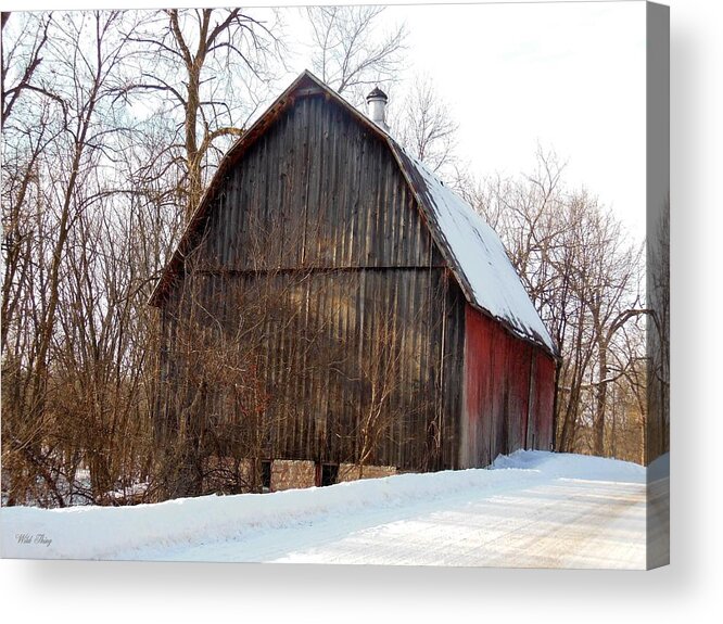 Barn Acrylic Print featuring the photograph REDUCED Winter Fortress by Wild Thing