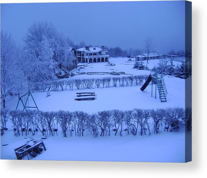 Playground Acrylic Print featuring the photograph Winter Playground by Moshe Harboun