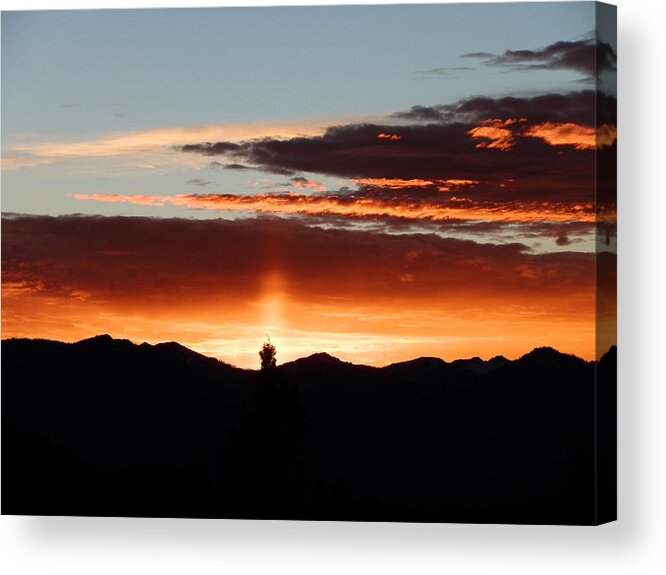 Sky Acrylic Print featuring the photograph Winter Sunset Color by William McCoy