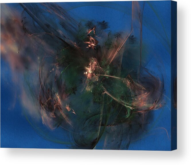 Fractal Acrylic Print featuring the digital art Yuuki by Jeff Iverson