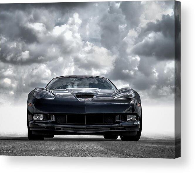 Corvette Acrylic Print featuring the digital art Z06 by Douglas Pittman