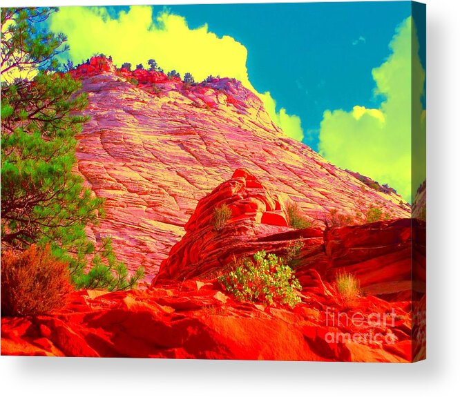Clouds Acrylic Print featuring the photograph Zion Rising by Ann Johndro-Collins