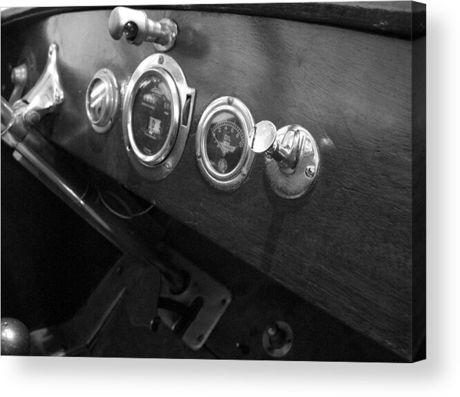 Old Car Acrylic Print featuring the photograph Antique car close-up 007 #1 by Dorin Adrian Berbier