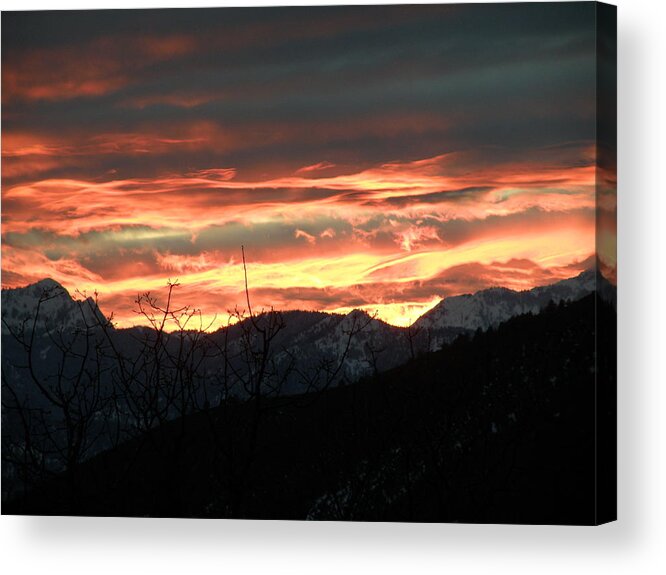  Acrylic Print featuring the photograph Fire in the Sky by William McCoy