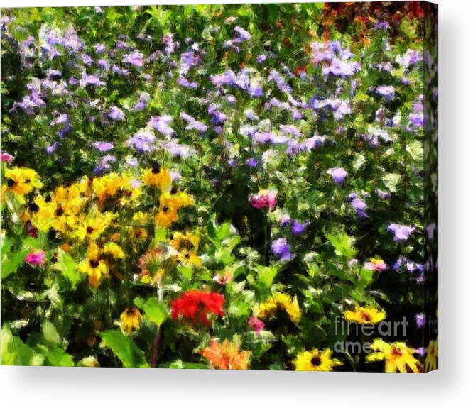  Acrylic Print featuring the digital art Gail's Garden #1 by Denise Dempsey Kane