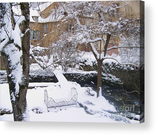 Garden Acrylic Print featuring the photograph Garden In Winter #1 by Sylvie Leandre