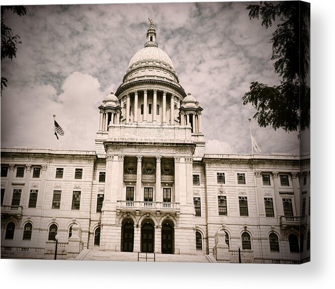 Providence Acrylic Print featuring the photograph RI State House #1 by Lourry Legarde