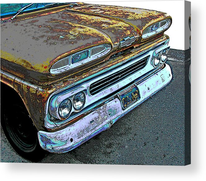 1960 Acrylic Print featuring the photograph 1960 Chevrolet Apache 10 Pickup Truck by Samuel Sheats