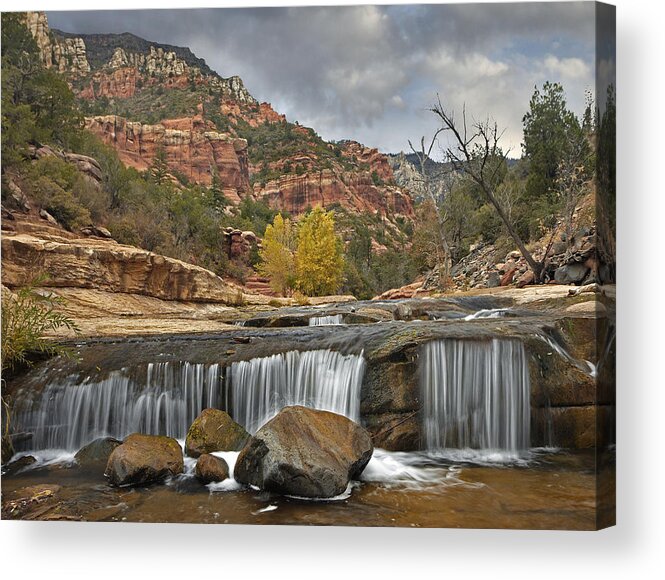 00438933 Acrylic Print featuring the photograph Oak Creek In Slide Rock State Park #2 by Tim Fitzharris