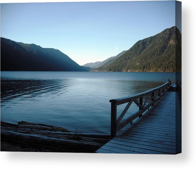 Lake Crescent Acrylic Print featuring the photograph Lake Crescent by Kelly Manning