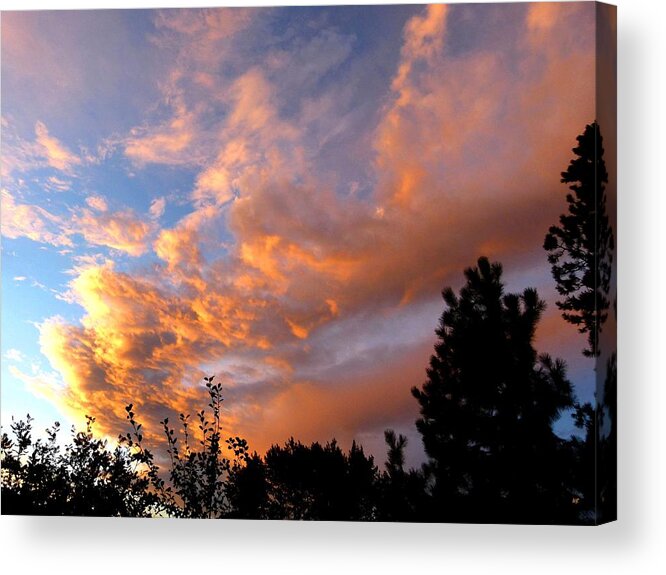 Sunset Acrylic Print featuring the photograph A Dramatic Summer Evening 2 by Will Borden
