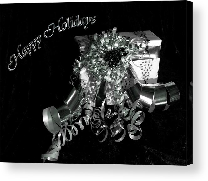 Christmas Acrylic Print featuring the photograph A gift holiday card by B Cash