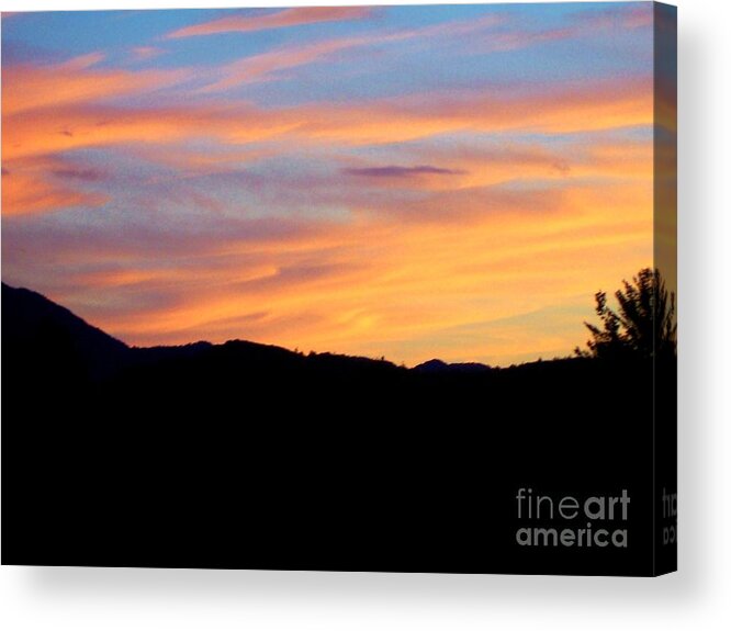 Sunset Acrylic Print featuring the photograph Adirondack Sunset by Peggy Miller