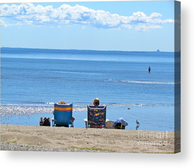 Beach Acrylic Print featuring the photograph Ah The Good Life by Beth Saffer