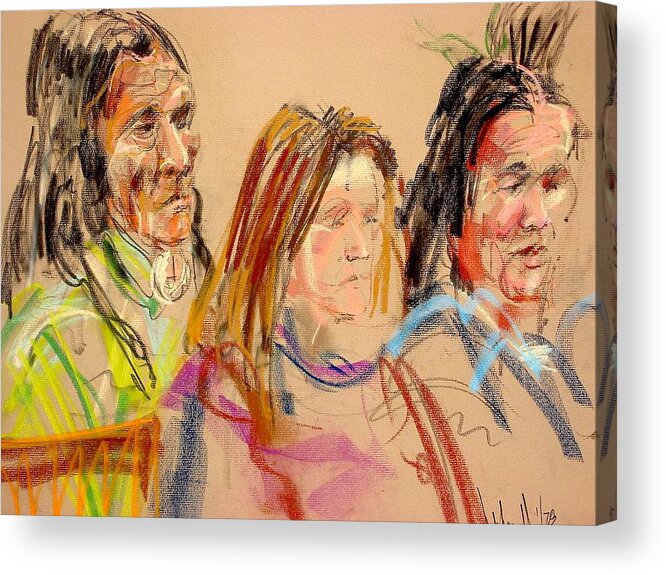 Drawings Acrylic Print featuring the painting America's Defendants by Les Leffingwell