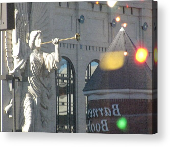 Sundance Square Acrylic Print featuring the photograph And the Angels Sing by Shawn Hughes
