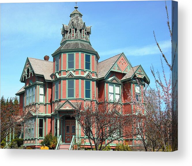 Ann Starrett Acrylic Print featuring the photograph Ann Starrett Mansion Port Townsend by Kelly Manning