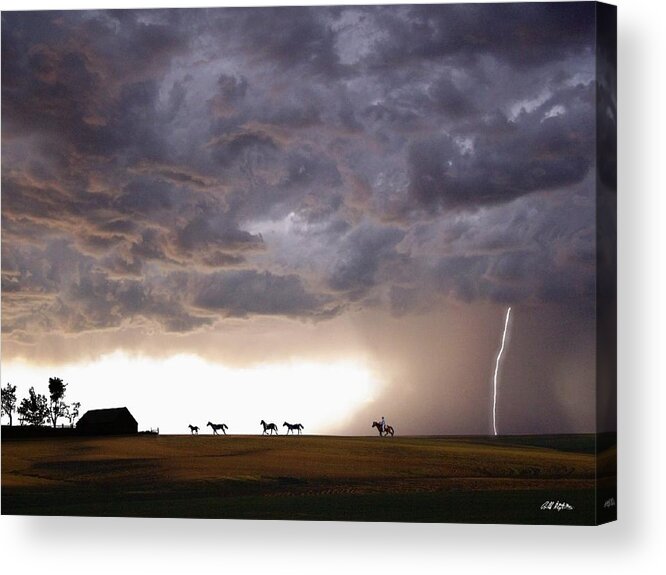 Storms Acrylic Print featuring the digital art Awesome Storm by Bill Stephens
