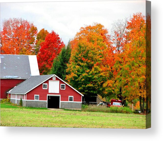 Barns Acrylic Print featuring the photograph Barn Red by Charlene Reinauer