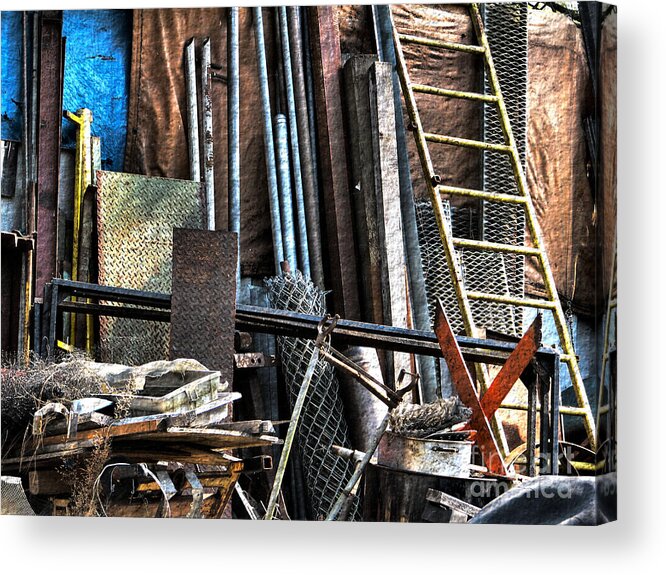 Tools Acrylic Print featuring the photograph Behind The Shed by Rory Siegel